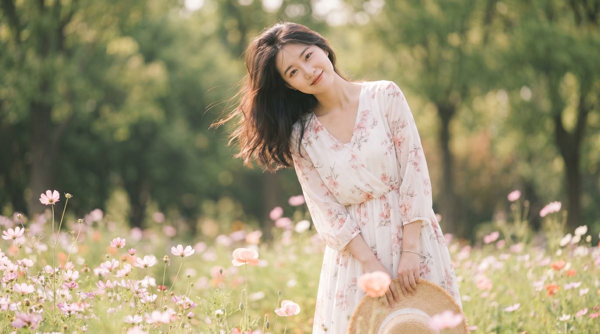 海角海角美少女写真视频《花间物语》
